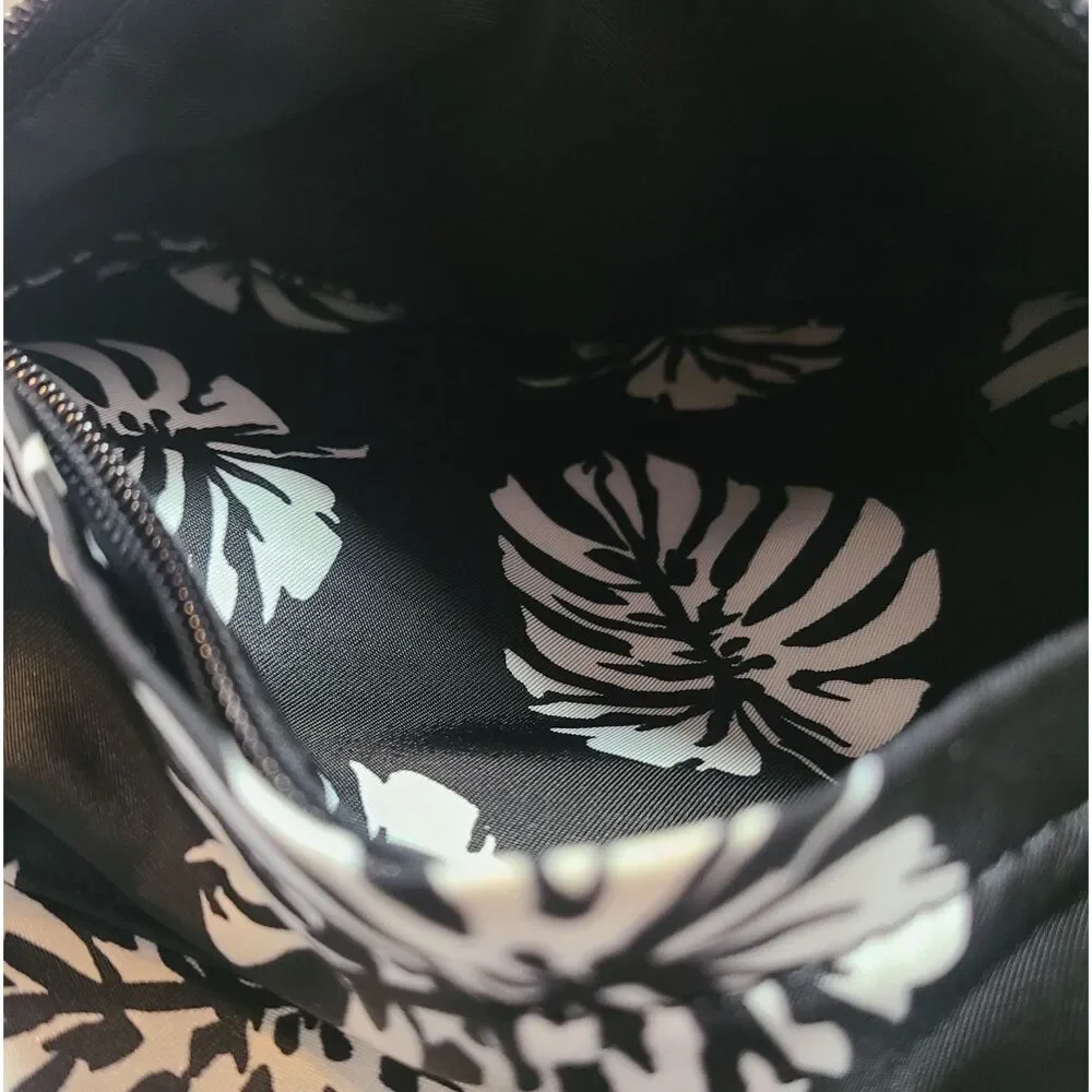 Dolce & Gabbana NEW Bambino Tropical Palm Leaf Print Nylon & Leather Backpack